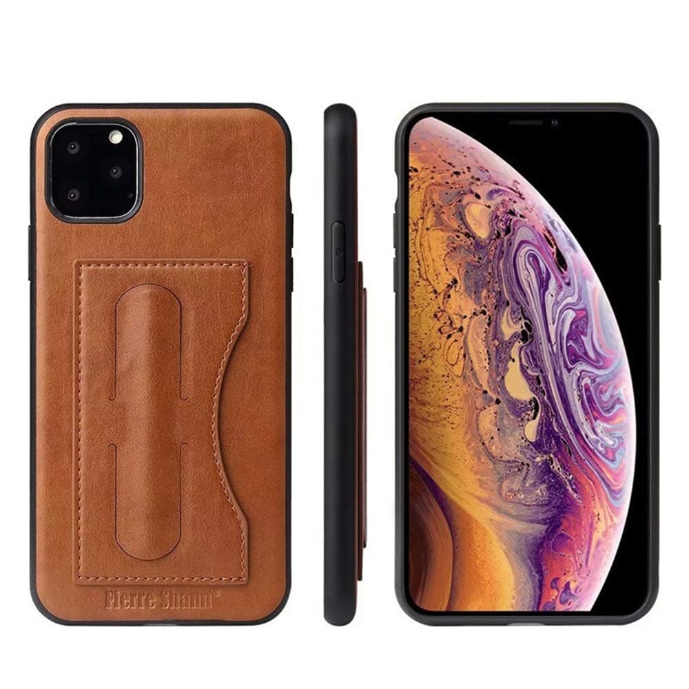 HUASANTAI SANTAI Compatible with iPhone 11 Pro Max Case, iPhone 11 Pro Max Full Protective Case with Credit Card Holder and Kickstand, Soft Shockproof Leather Case for iPhone 11 Pro Max (6.5 inch)
