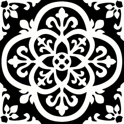 Floorpops Fp2475 Gothic Peel & Stick Tiles Floor Decal Black
