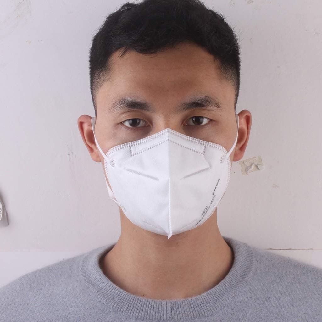 5 Pack N95 Face Protection Másk Anti Dust Pollution 口罩 KN95 Face Máscaras for Allergies Woodworking Running Mowing Painting Outdoors for Germs Corona Virus Coronavirus Flu