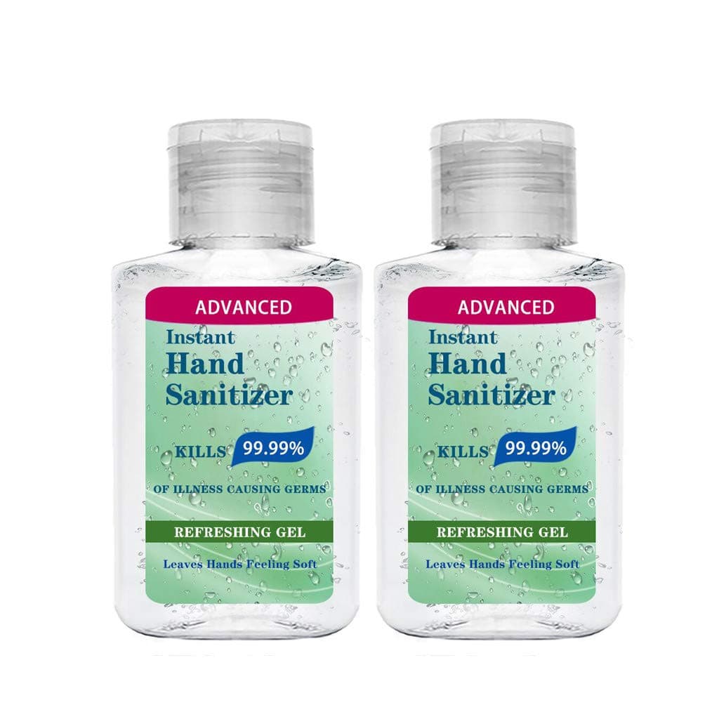 SHY Instant Antibacterial Hand Sanitizer Gel - Travel Size Disposable Hand Sanitizer, Rinse Free Hand Soap Gel For Adults & Children - Soft and Non-irritating (2pc Green) (2PC)