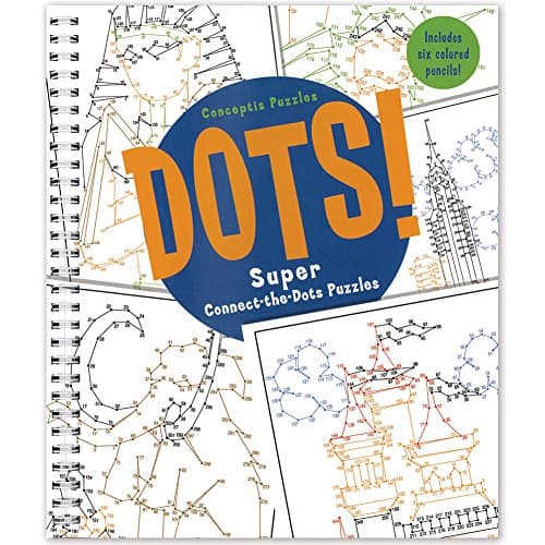 Super Connect The Dots Color Changing Numbers Puzzles Book with 6 Pencils