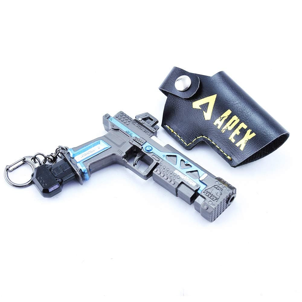 MANHUAN APEX Legends Game Metal RE-45 Automatic Pistol Gun Model Action Character Art Toy Collection Keychain Gift(Triple Take)