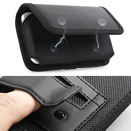Classic Horizontal Canvas Case, TENETECH Genuine Rugged Nylon Pouch Holster with Magnetic Closure And Belt Clip for iPhone 8 Plus 7 Plus 6s Plus 6 Plus Samsung Galaxy S6 edge S7 edge(5.5 inch)