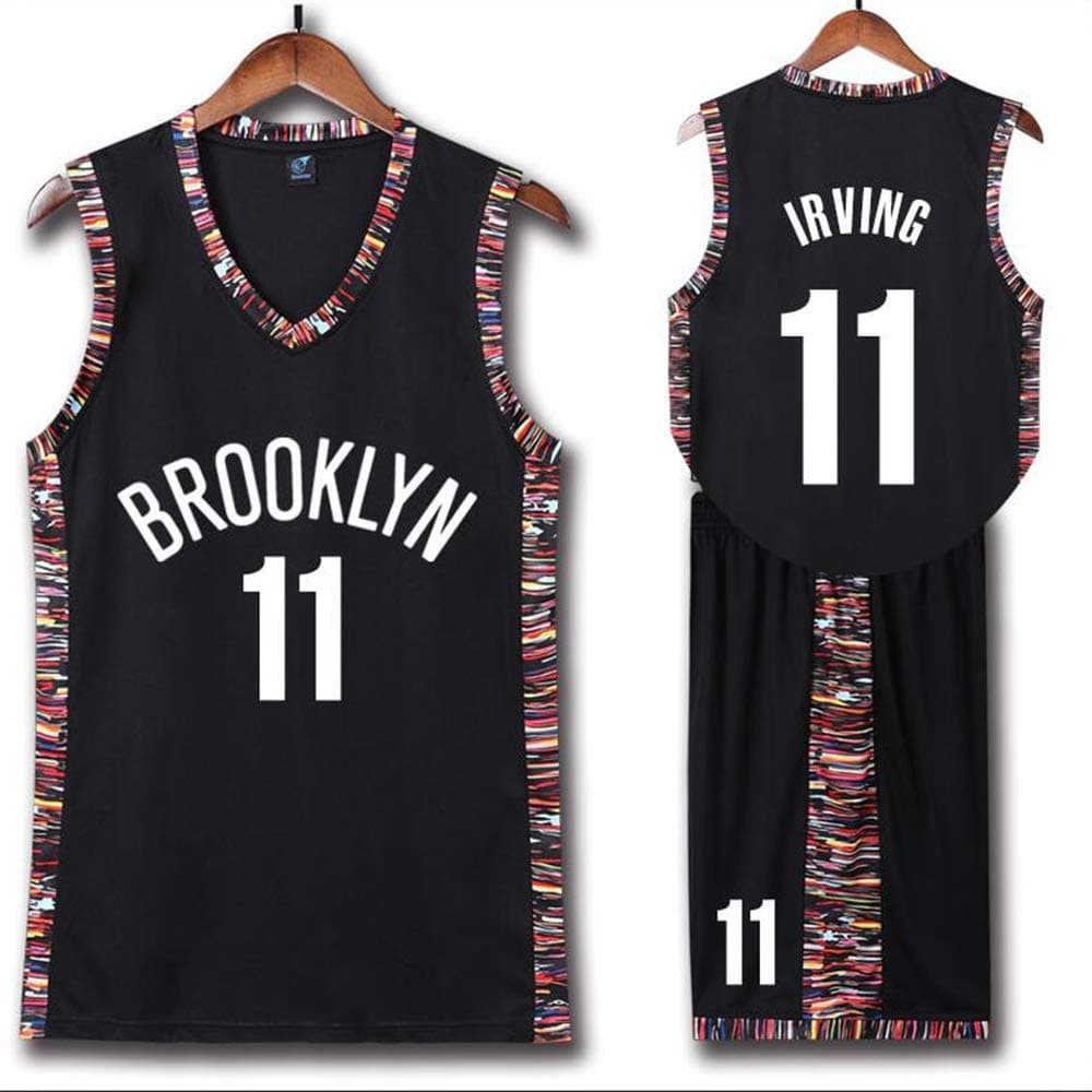 Brooklyn Nets 11 Basketball Uniform,Kevin Durant and Kyrie Irving Summer Sports NBA Jersey,Adult and children's basketball uniforms, Basketball Jersey Top Including Shorts
