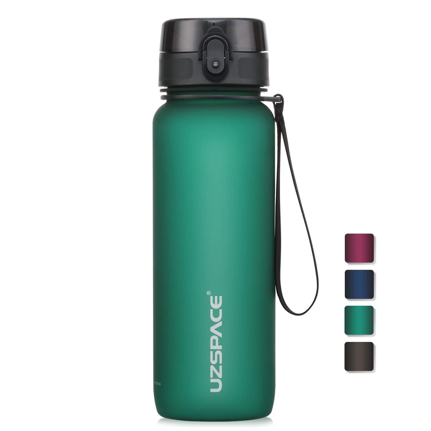 UZSPACE Sports Water Bottle 350ml-500ml-650ml-1000ml,No-Toxic, BPA free,Eco-Friendly Tritan and Reusable with Leak-proof Lid and One Click Open for Running, Gym, Yoga, Outdoors and Camping