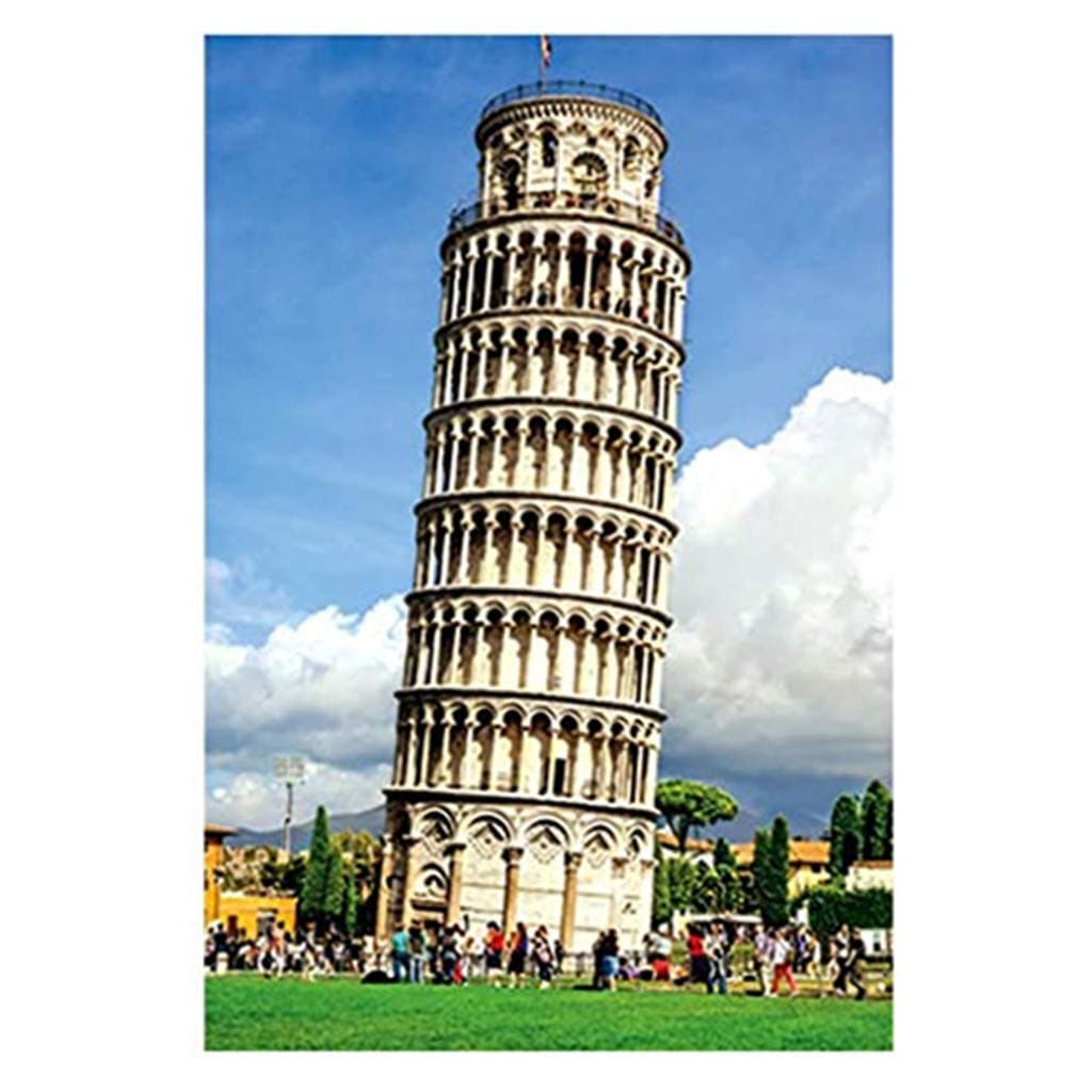 OhradWord Leaning Tower of Pisa Jigsaw Puzzles 1000 Pieces for Adults Kids - Miracle Toughness - Large Puzzle Game Toys Gift