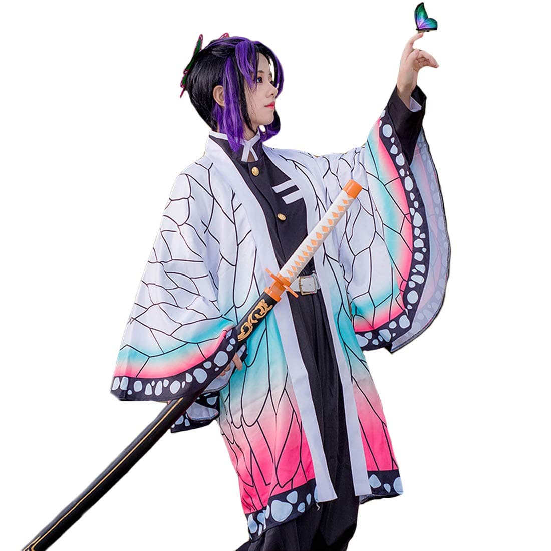 Demon Slayer Kimetsu no Yaiba Kochou Shinobu Cosplay Costume Kimono Outfit