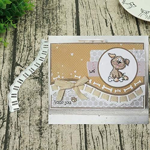 GMgqsago Die cuts S-Shaped Lace Metal Cutting Dies DIY Scrapbooking Album Decor Embossing Stencil - Silver