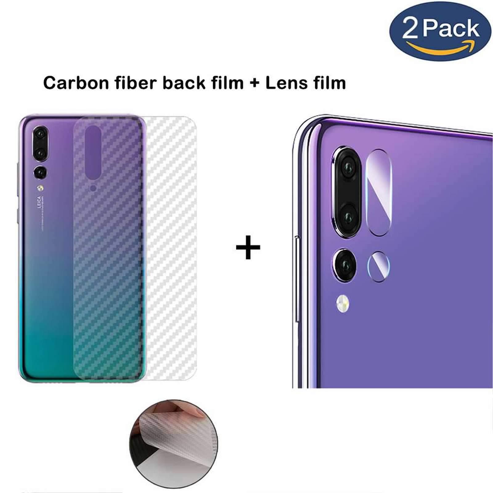 superior ZRL® 2.5D [2Pcs Rear Tempered Glass Camera Lens Protector Film+2Pcs Carbon fiber back film] For Huawei P20/P20 Pro/P20 Lite/Mate 20 X 5G /P30/P30 Pro/P30 Lite/Mate 30 5G/Mate 30 Pro 5G