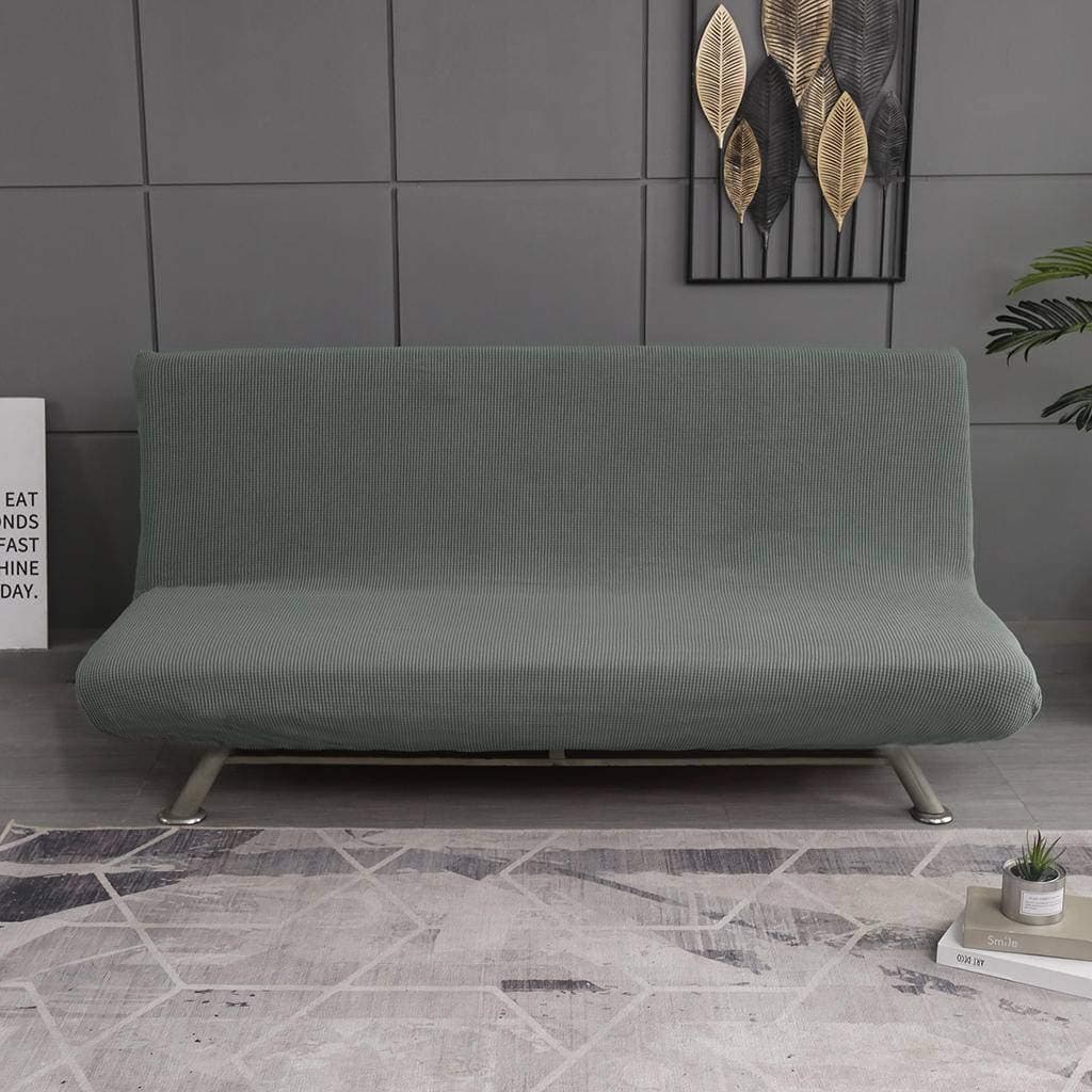 Stretch Elastic Sofa Slipcover for Sofa Bed,Elastic Couch Cover Sofa Cover for Armless Sofas Anti Scratch Spandex Sofa Cover-120-150cm(47-59inch)-F