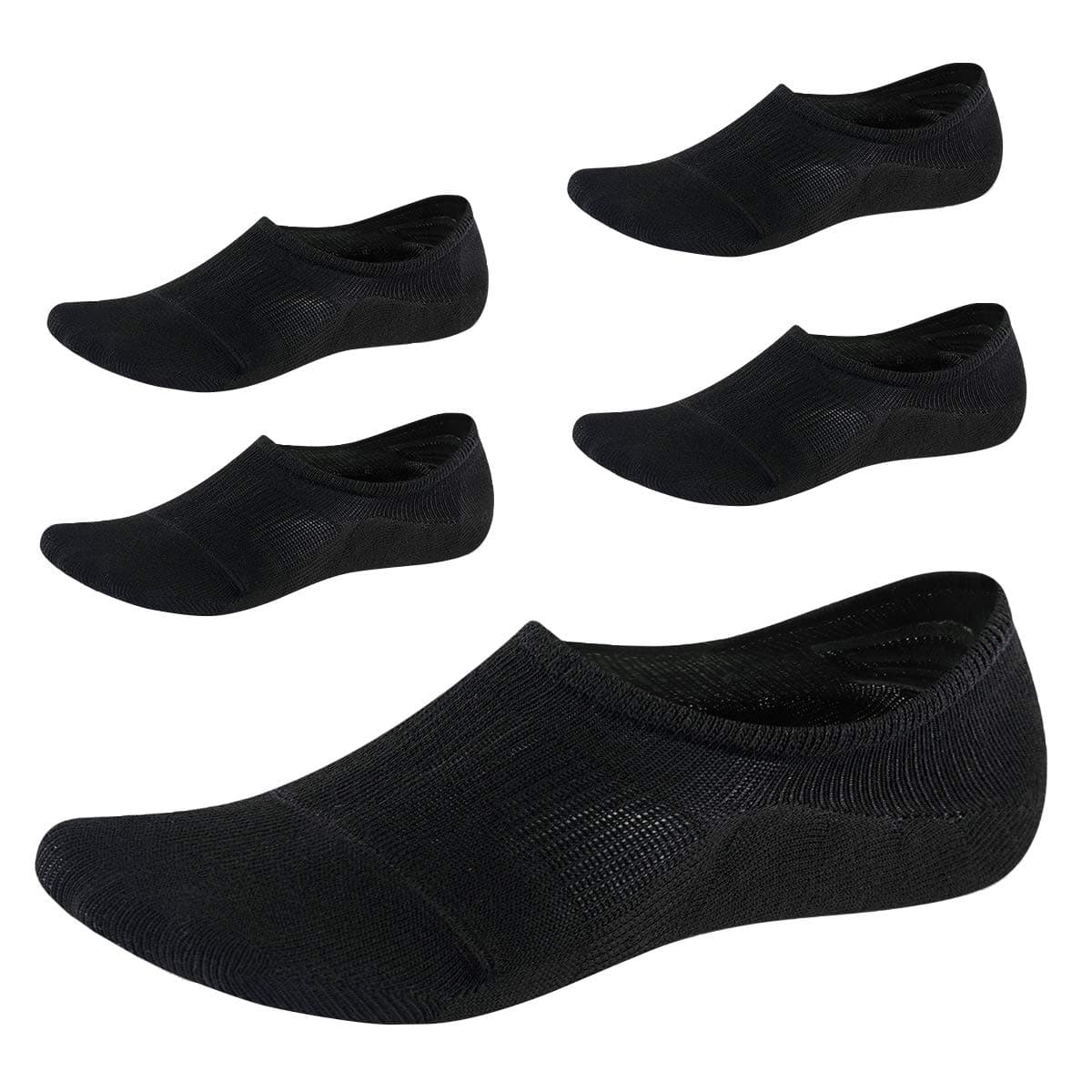 No Show Socks for Women-Low Cut with Non Slip Grip-Invisible Socks for Boat Shoes Loafers Sneakers UK Size5-8 5Pairs SEESILY