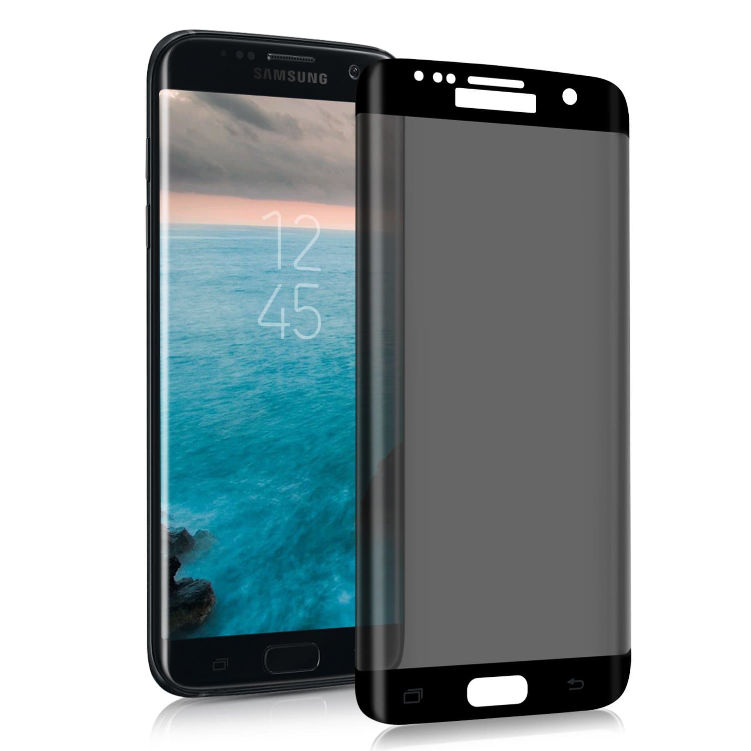 Pueryin 3D Galaxy S7 Edge Screen Protector Privacy Anti-spy Tempered Glass Screen Film 9H Hardness Anti-Scratch Anti-Peep Shield for Samsung Galaxy S7 Edge (black5)