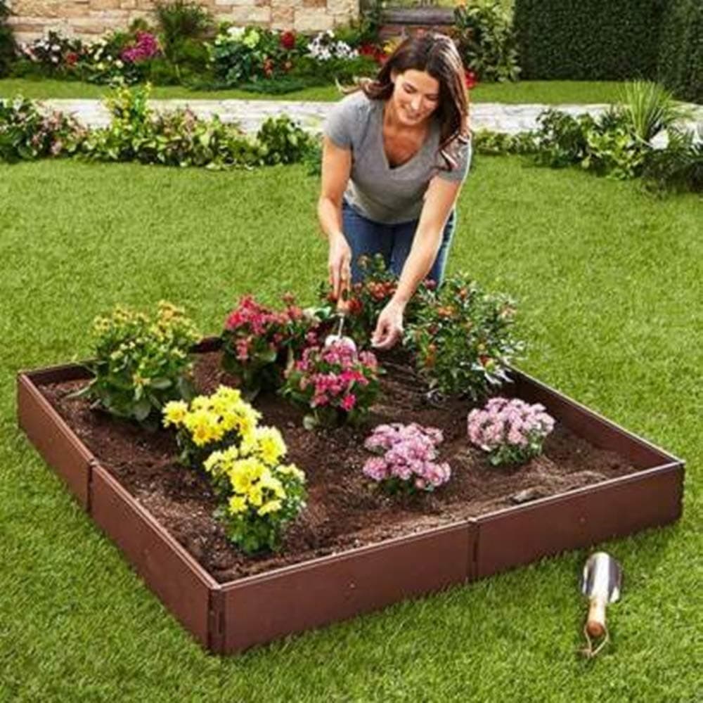 Briskly41 Raised Garden Yard Plant Baskets Bed Set Vegetable Flower Herb Gardening Outdoor Living Grow Seeds Planter Customizable Kit Elevated Square Box Balcony Deck Patio