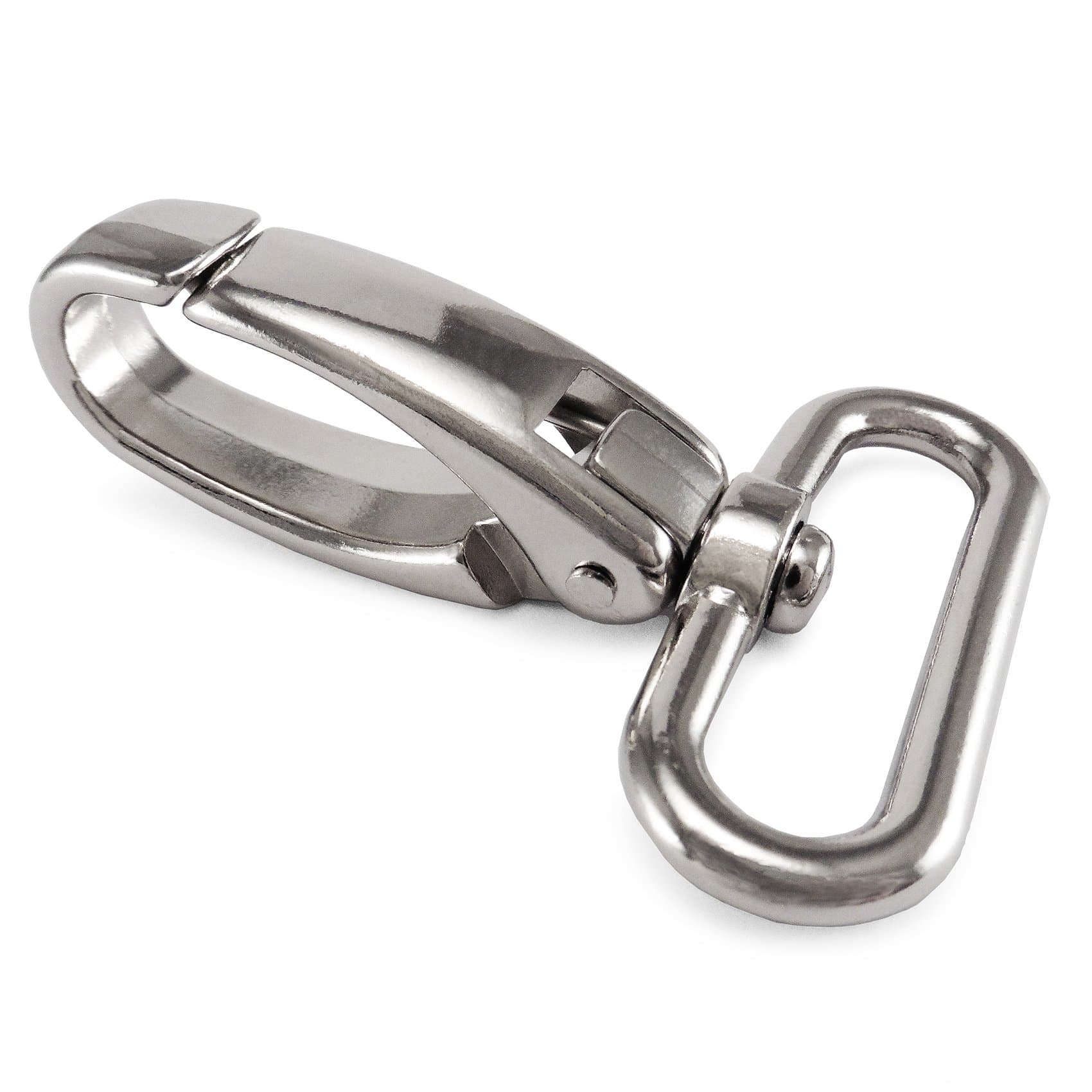 5 pcs - Green Grizzly - 30 mm - Bag Clasps Lobster Swivel Trigger Clips Snap Hook - Nickel - ATC