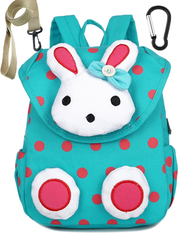 Toddler Kids Backpack Cute Rabbit for Boy Girl Under 3 Year (Color-Green)