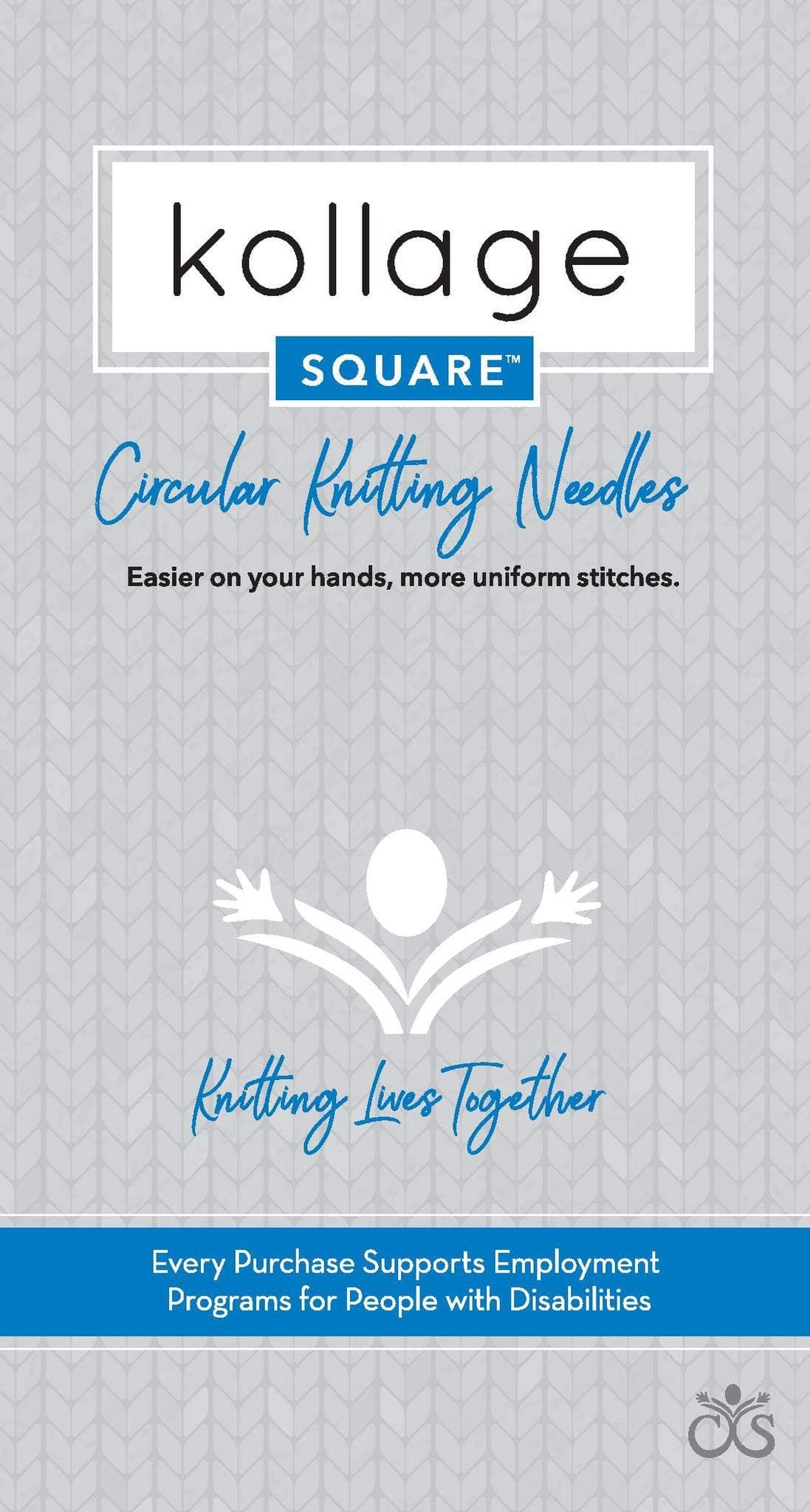 Kollage Yarns Square Circular 16 inch (41cm) Knitting Needle Firm Cable Size US 7 (4.5mm)