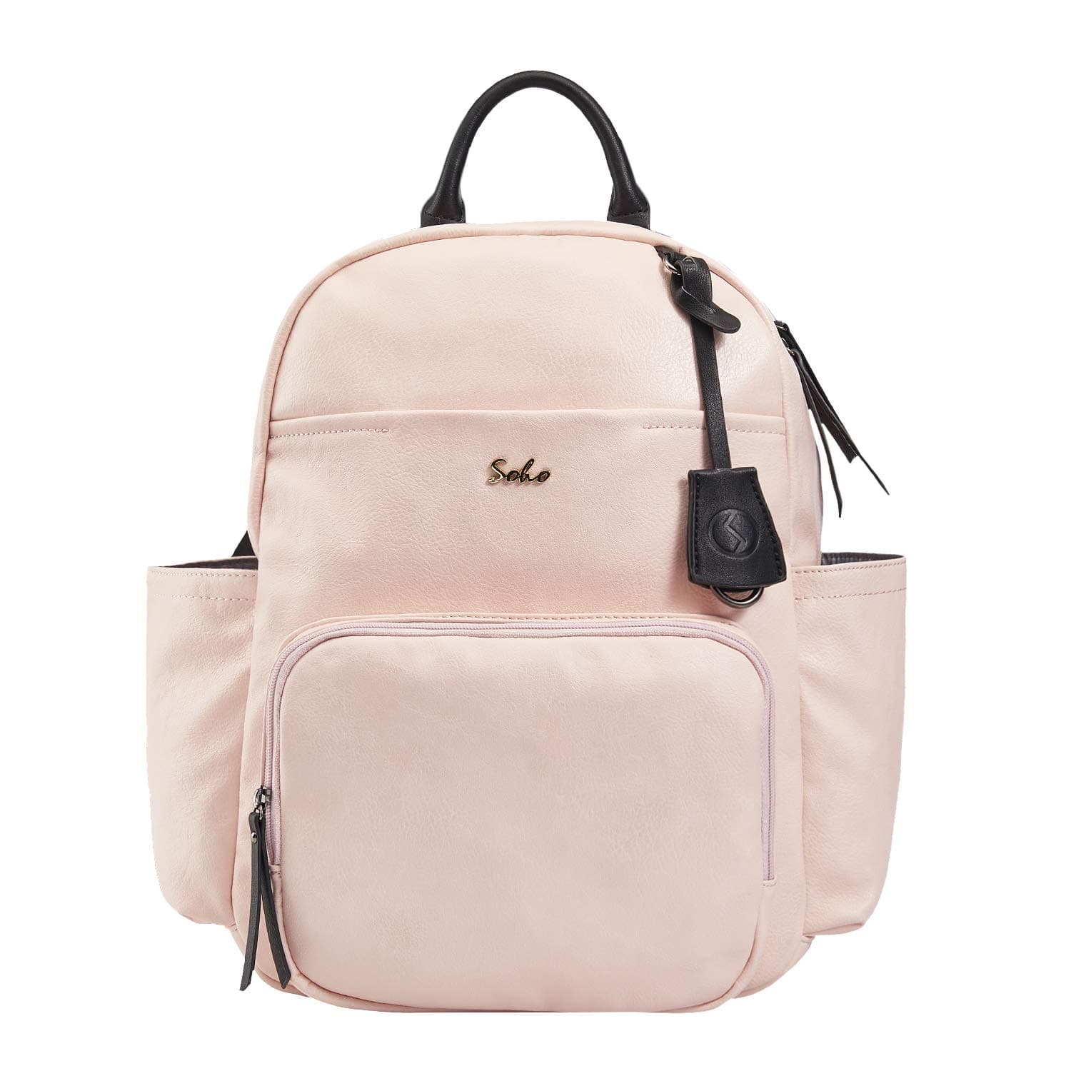 SoHo Jackson Vegan Leather Diaper Bag Backpack 3Pc Set