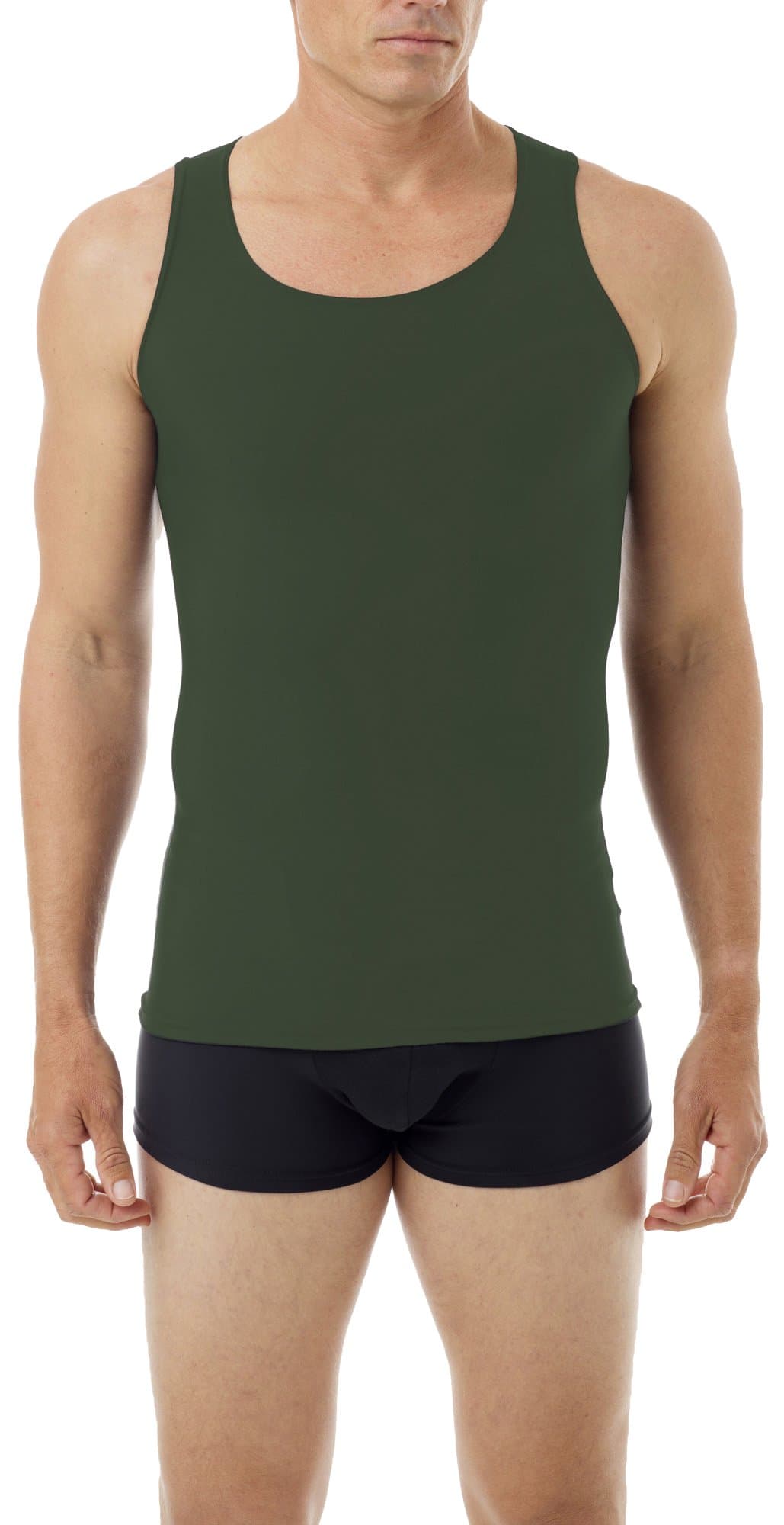 Mens Microfiber High Performance Compression Tank for Workouts, Sports Training and Shaping 3-Pack