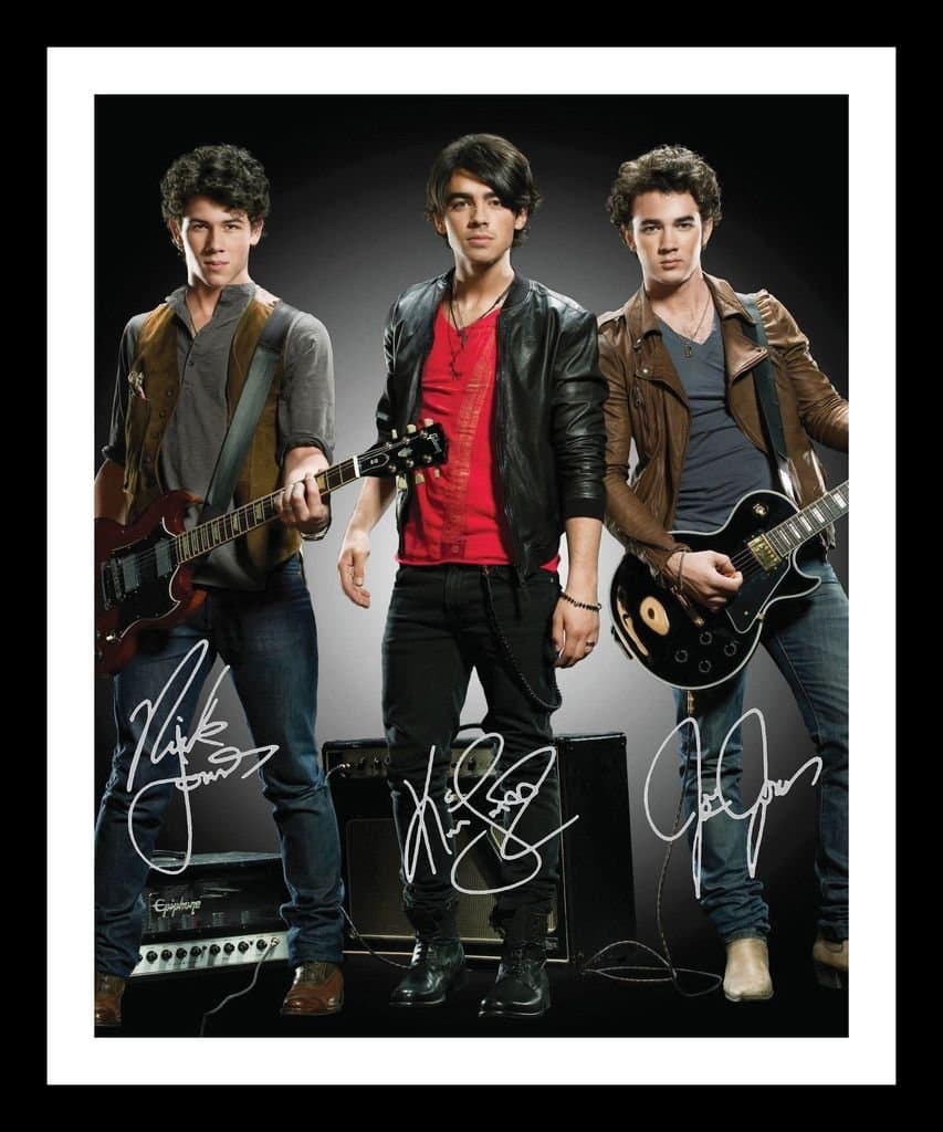 Jonas Brothers Autographed Signed & Framed Photo Poster