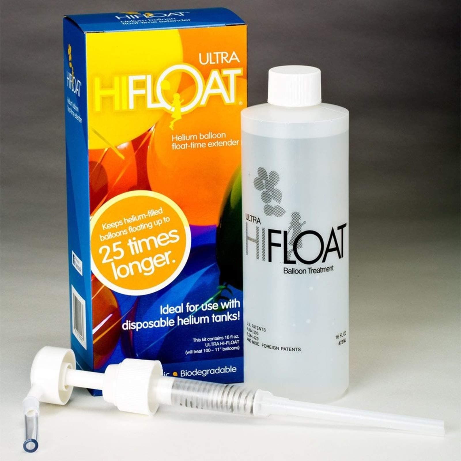 Mayflower Products Ultra Hi-Float Balloon Treatment Kit 16Oz (Each) - Party Supplies