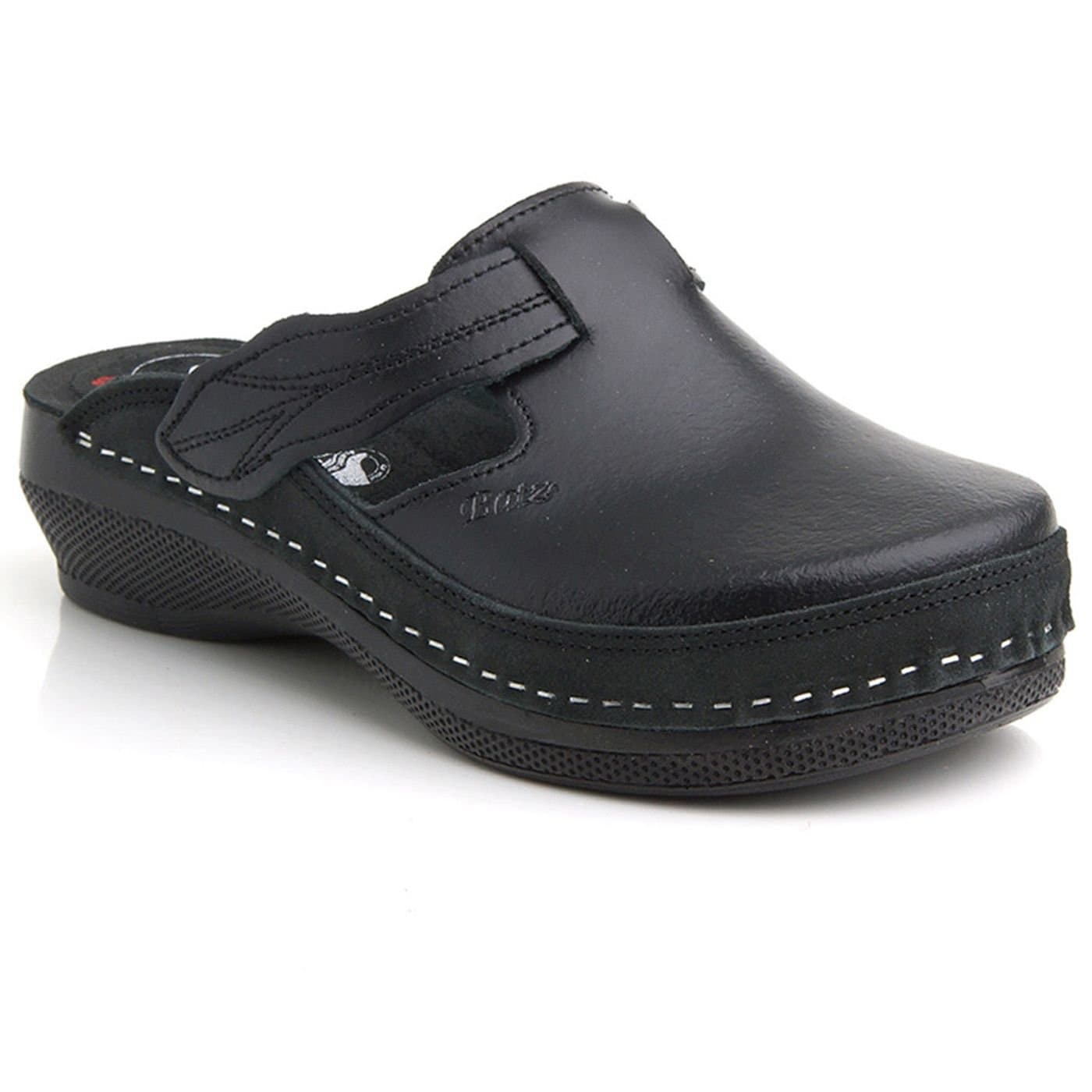 Flower Leather Womens Ladies Slip-on Clogs