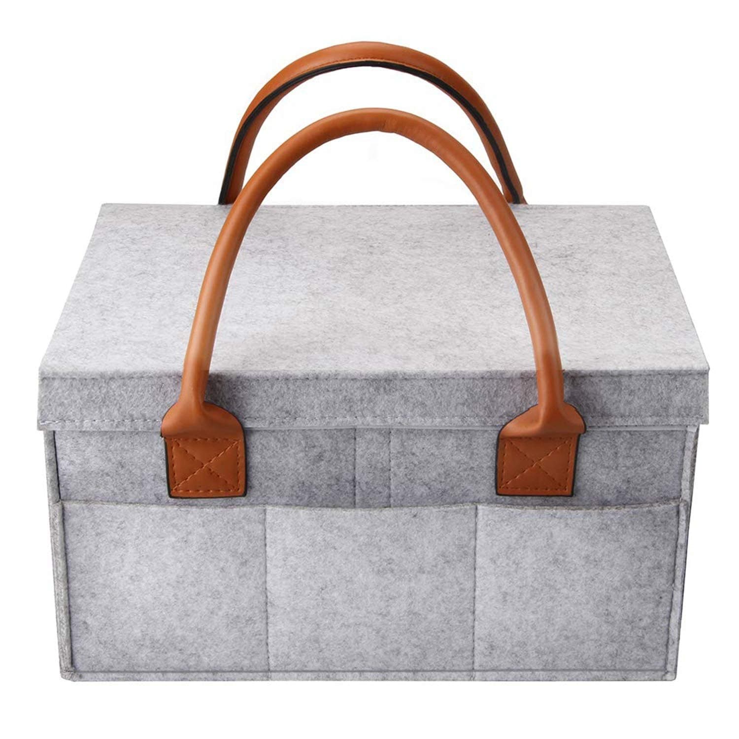 Foldable Baby Diaper Caddy Organiser/Removable Lid Storage Bag Kid Toys Portable Bag/Box for Car Travel Changing Table Organizer