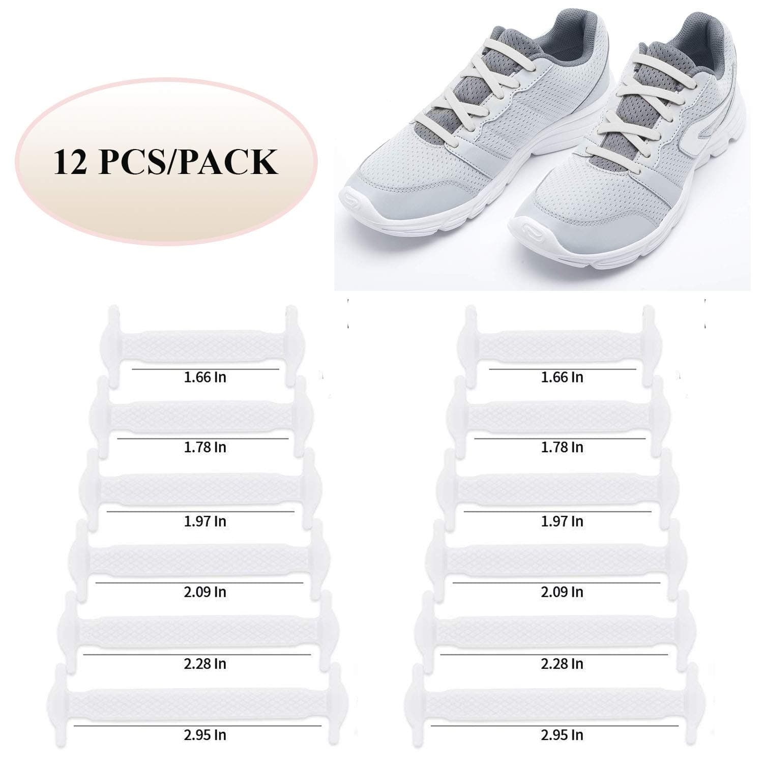 No Tie Shoelaces for Kids | Tieless Waterproof Stretchy Flat Elastic Silicone Shoe Laces | Easy Lacing for Athletic, Sneakers, Hiking Boots, Board & Casual Shoes | No More Loose Shoelace Accident