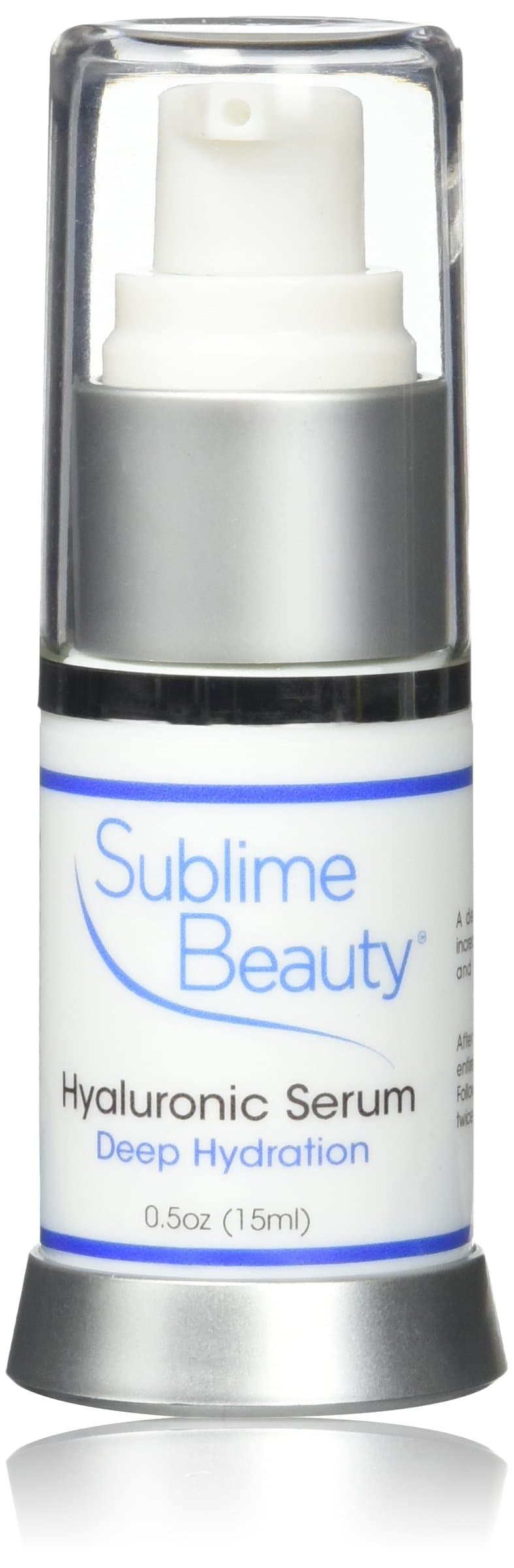 Sublime Beauty Hyaluronic Moisturizing Serum also Includes Beta-Carotene and Aloe for Dewy Skin, Plumps Skin, 0.5 oz.