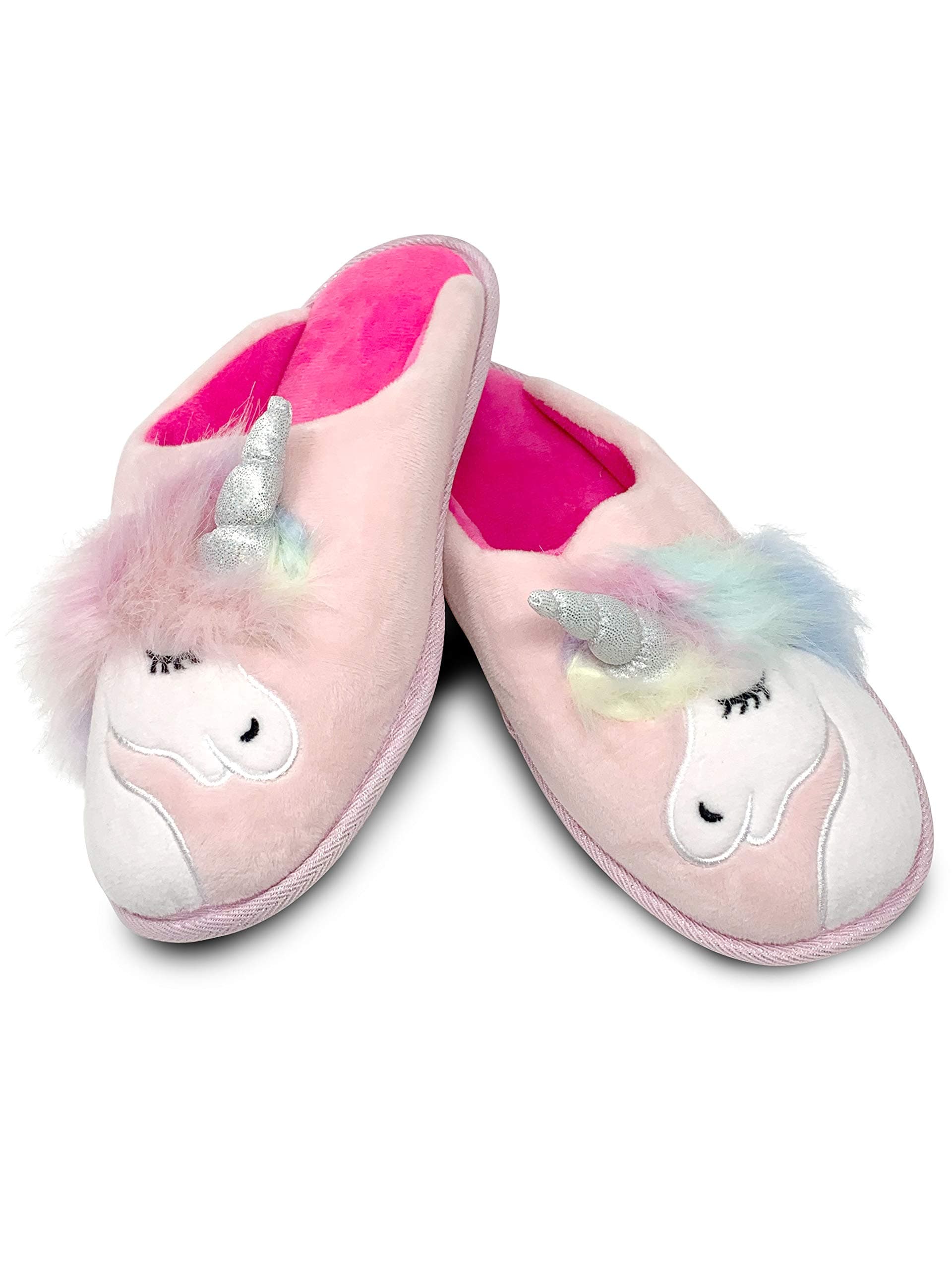 Unicorn Slippers for Women, Cute Slippers for Women, Animal Slippers for Women, Cute House Slippers for Women, Home Slippers for Women, Womens Animal Slippers (Pink Unicorn, Large)