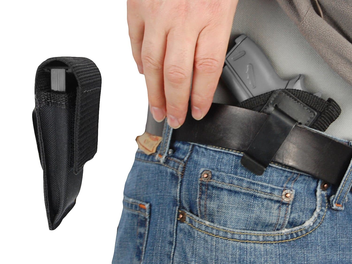 Barsony New IWB Holster + Single Magazine Pouch for 380, Ultra Compact 9mm 40 45