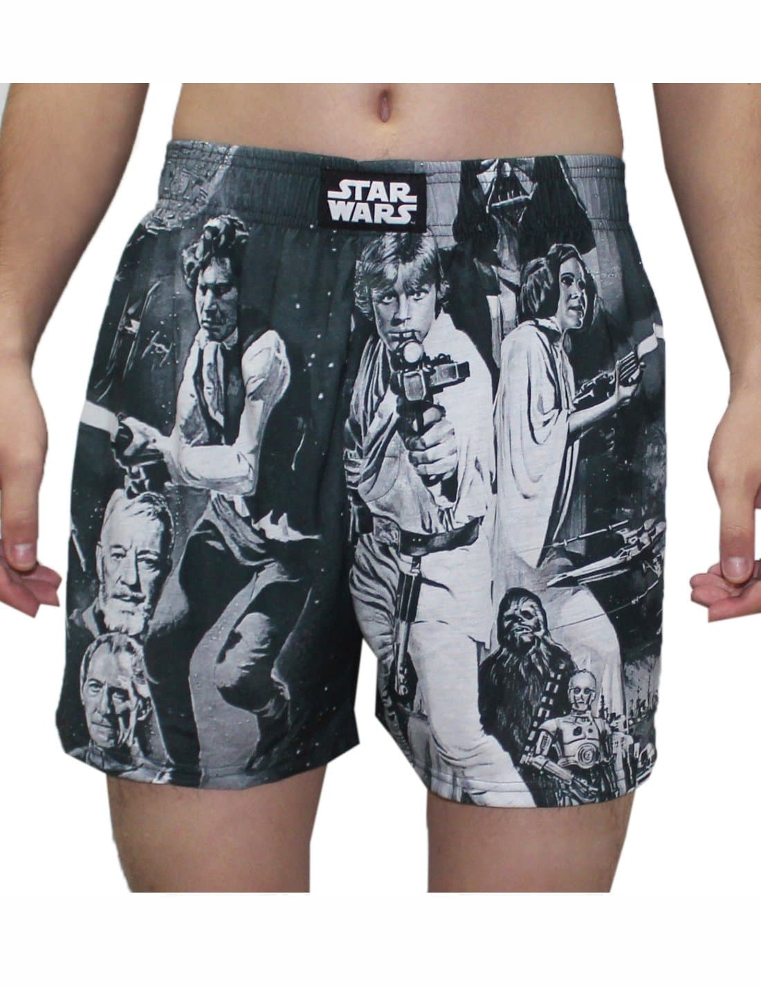 BIG & TALL STAR WARS Mens Functional Open Fly Boxer Shorts