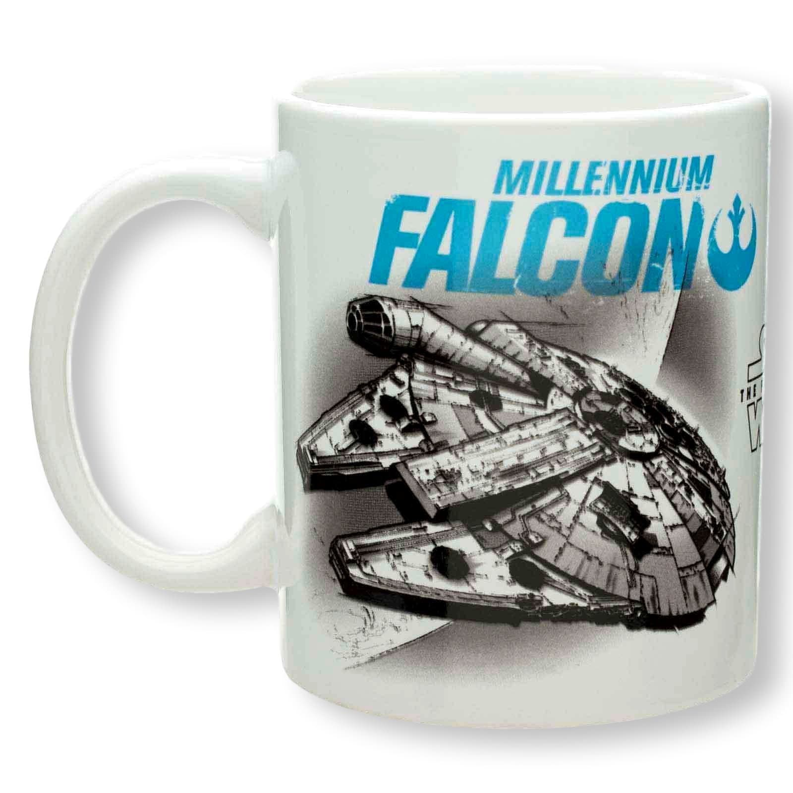 Zak Designs Character Ceramic Mug 11.5 OZ (Star Wars Millennium Falcon and TIE Fighter)