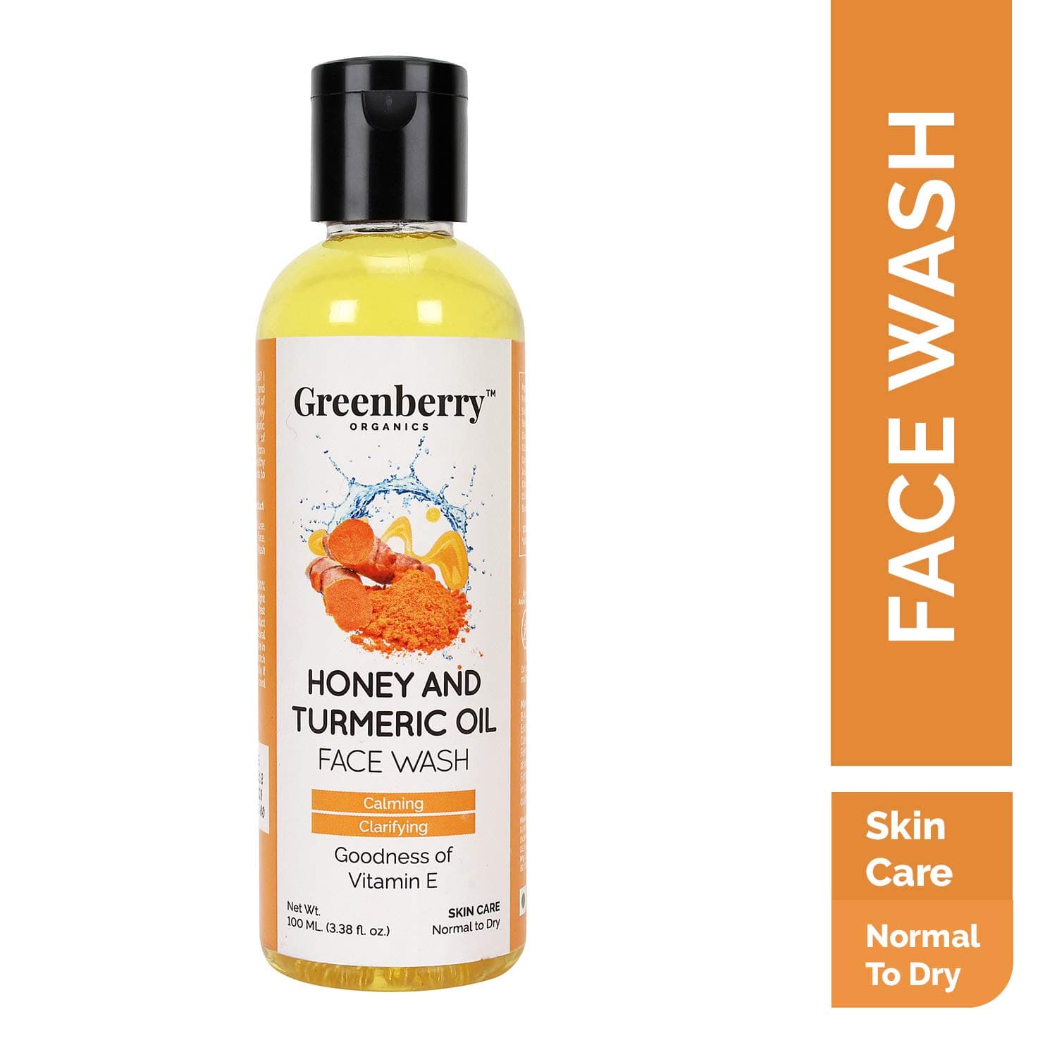 Greenberry Organics Honey And Turmeric Oil Face Wash, 100ml