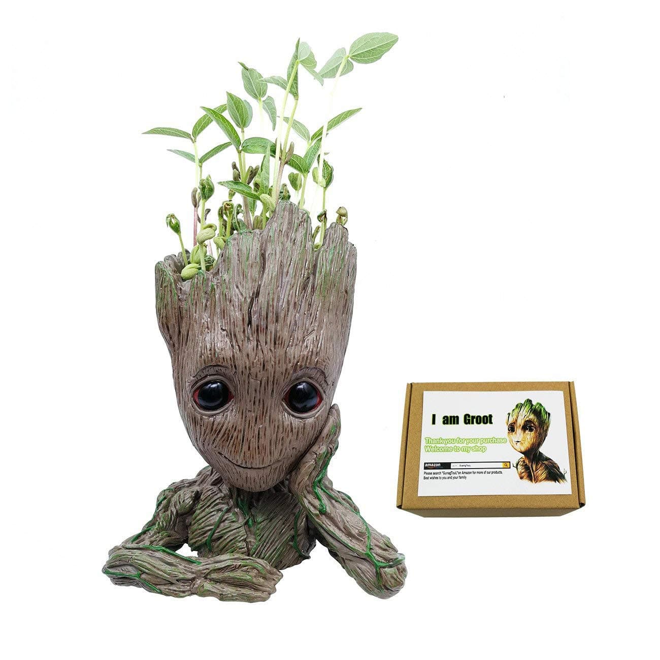 GuangTouL Groot Planter Pot, Succulent Baby Groot Flower Pot Small Planter Action Figures Model Toy