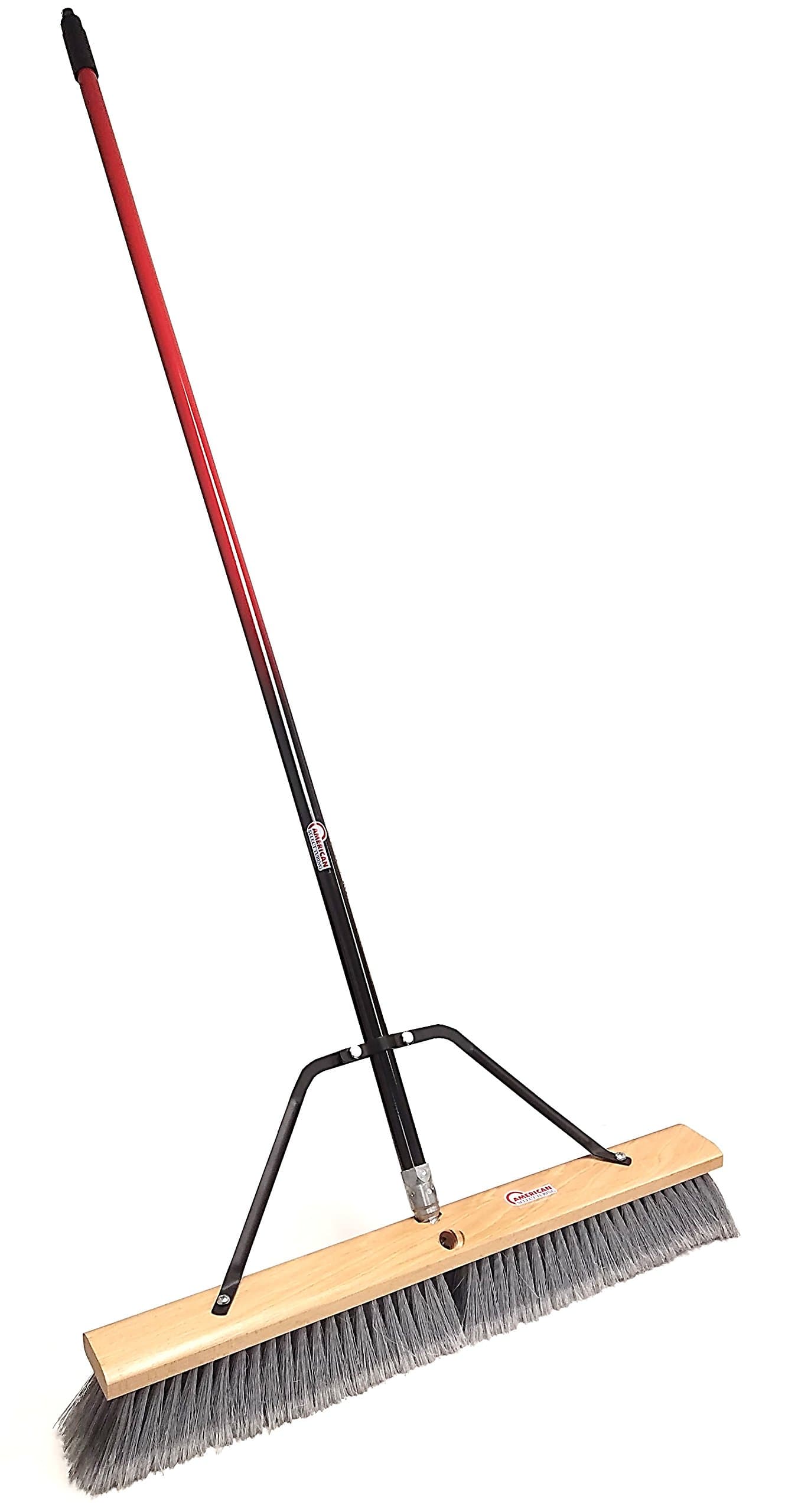 Pbma24001 24" Multi-Surface Push Broom with Red/Black Handle