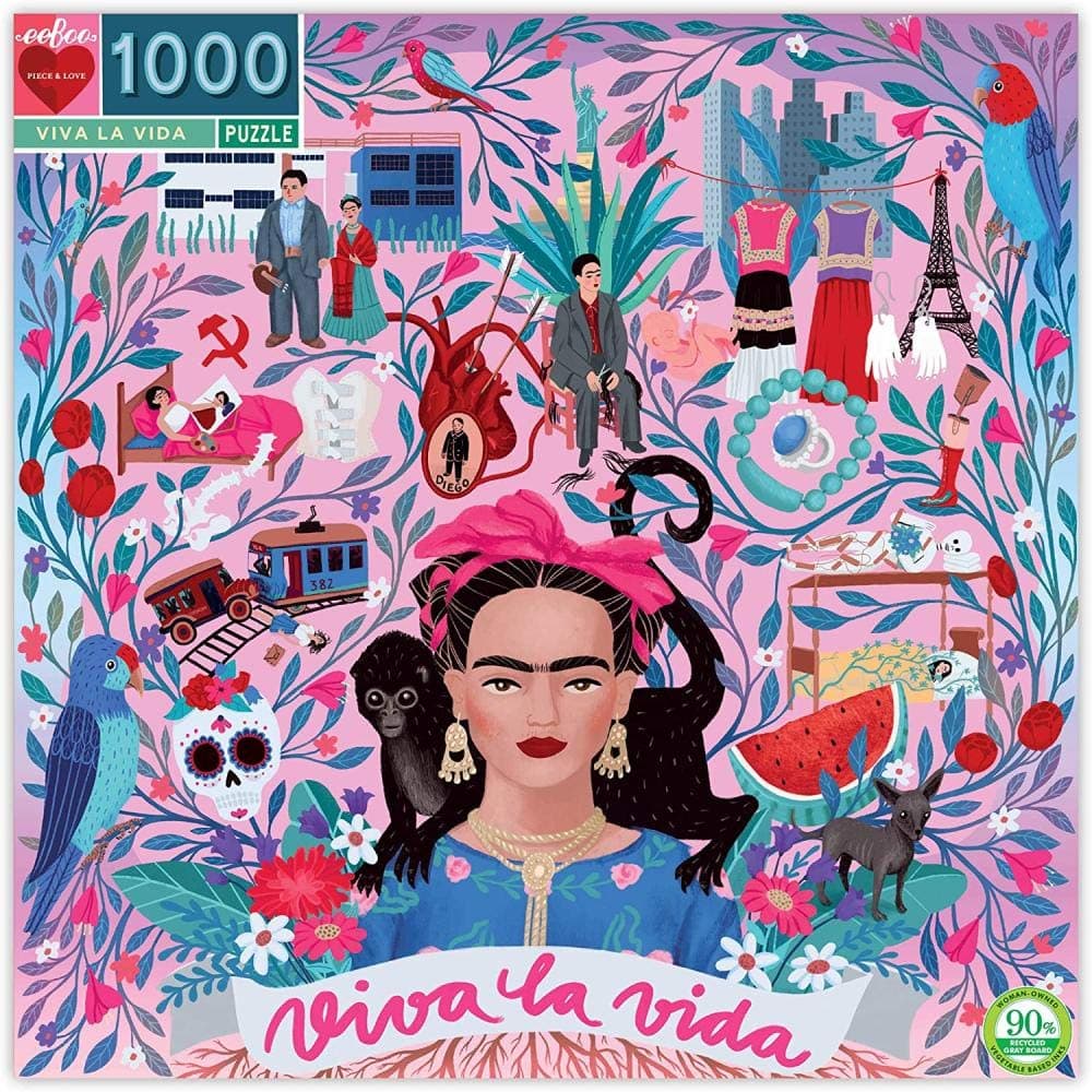 Kkxka Frida Kahlo Viva La Vida Jigsaw Puzzle for Adults（900 Pieces）