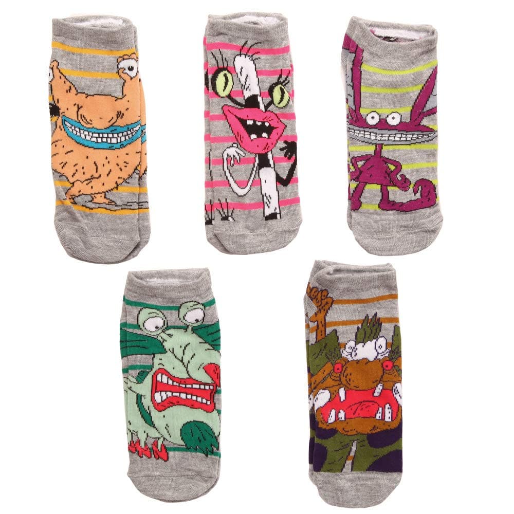 Aaahh!!! Real Monsters Characters Adult 5-pack Low-cut Socks