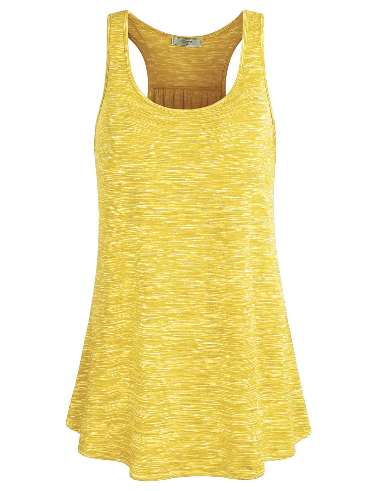 Womens Sleeveless Scoop Neck Flowy Loose Fit Racerback Tank Top