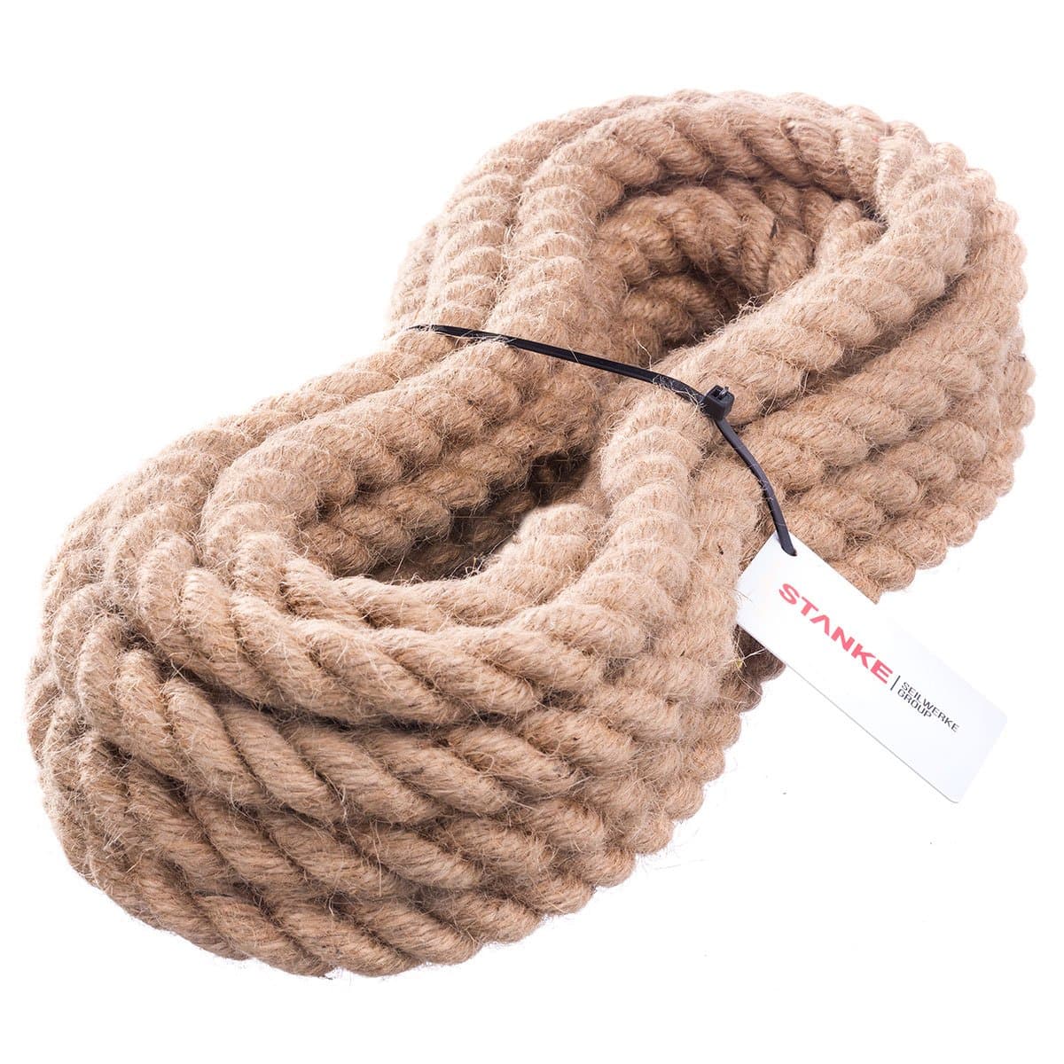 Seilwerk STANKE Natural Jute Rope Arts Crafts Materials Durable String for Various Applications 25 m (82 ft.) 40 mm