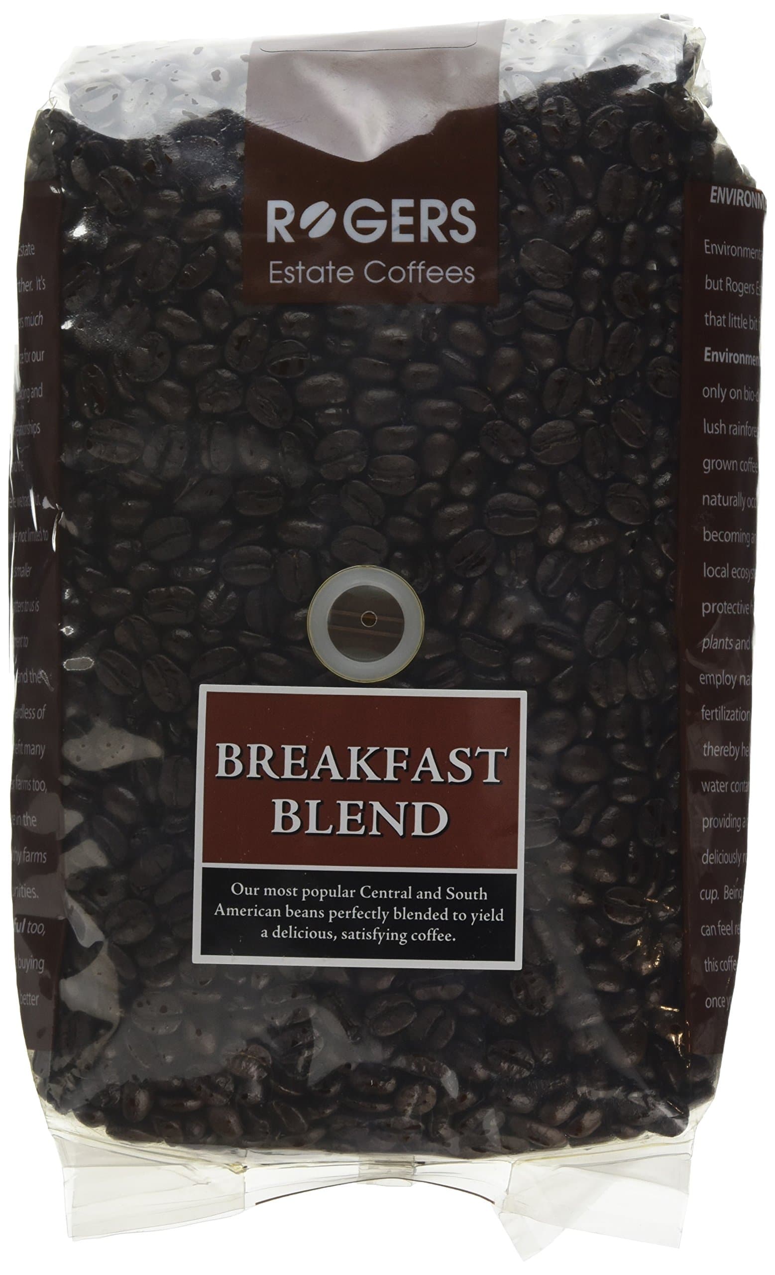 Rogers Estate Coffees Breakfast Blend Whole Bean Coffee 908 g