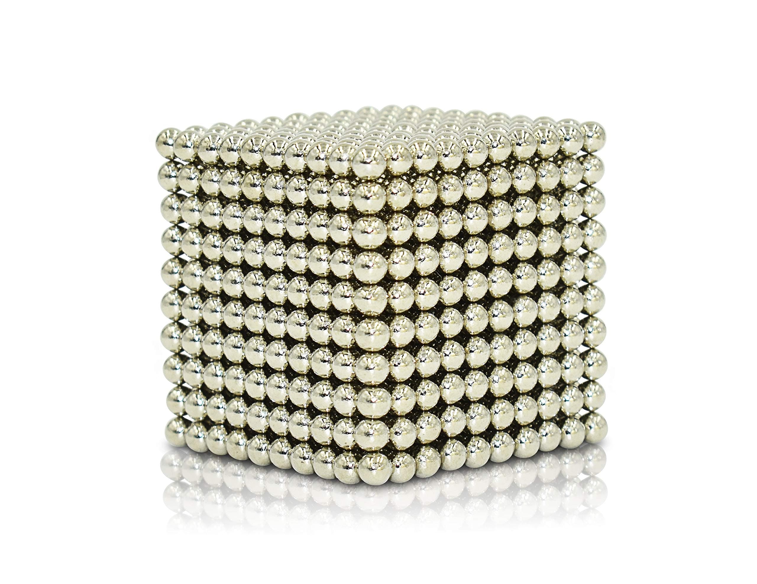Sky Magnets 3 mm 1010 Pieces Magnetic Balls Cube Multicolor Fidget Gadget Toys Rare Earth Magnets Office Desk Toy Desk Games Magnet Toys Magnetic Beads Stress Relief Toys for Adults (Silver)