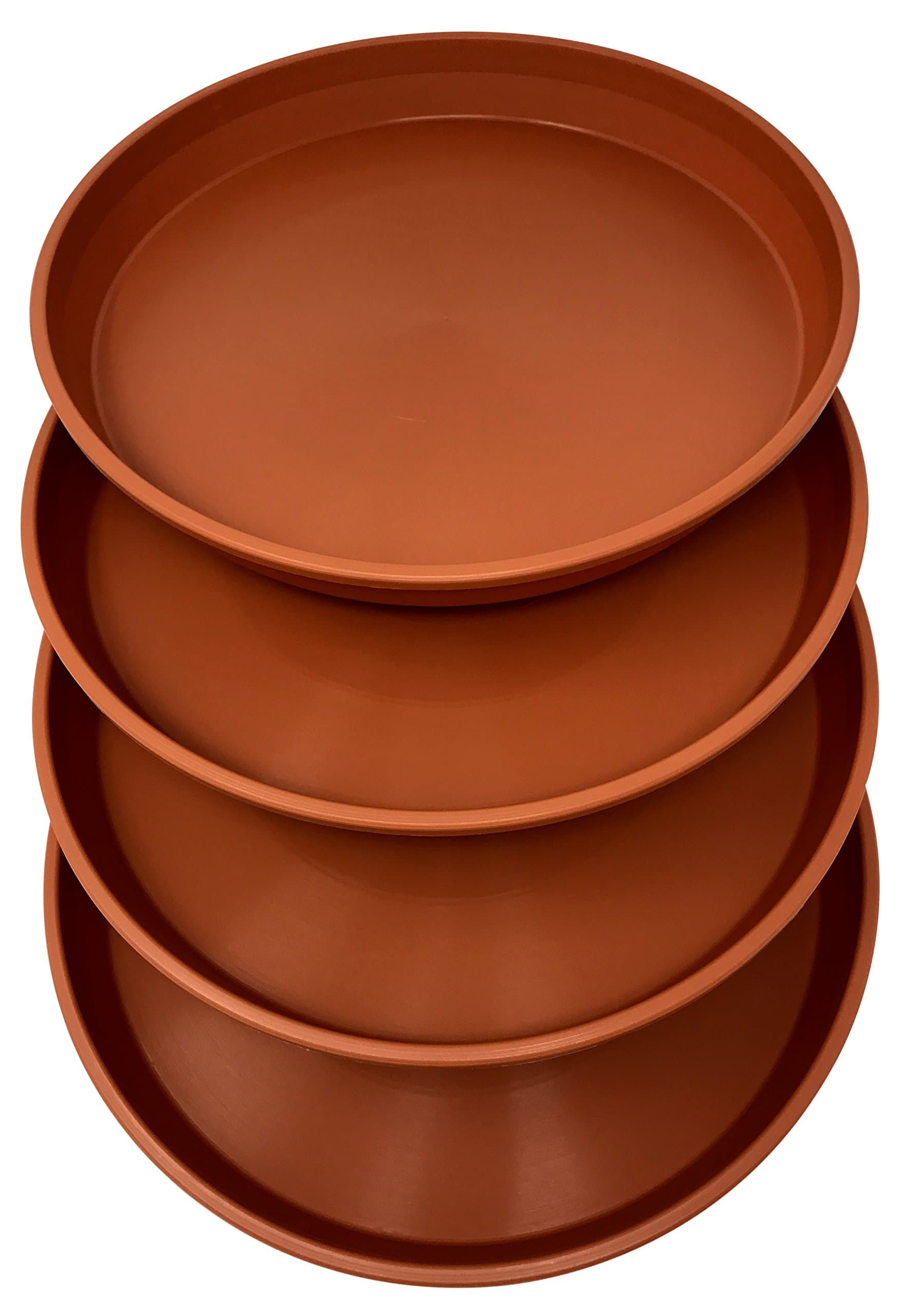 Matri Round Plastic Plant Saucer 11" Set of 4 Units (Terracotta Color)