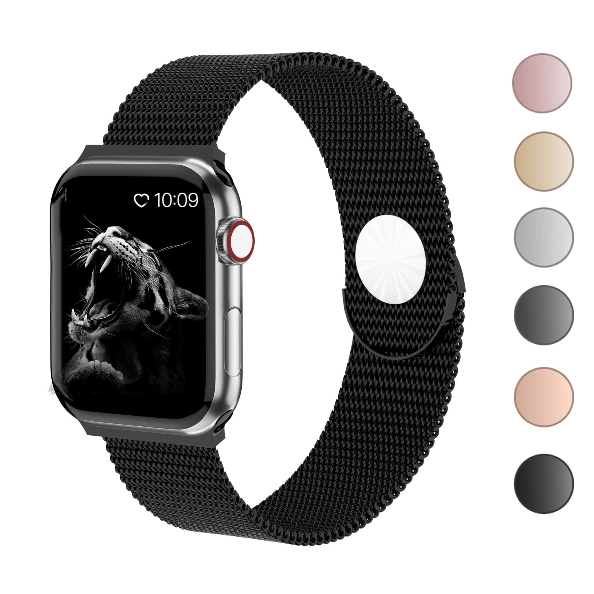 KEOLUS Compatible with Apple Watch Band 38mm 40mm 42mm 44mm,Stainless Steel Mesh Loop Replacement Parts for iWatch Band Series 5 4 3 2 1