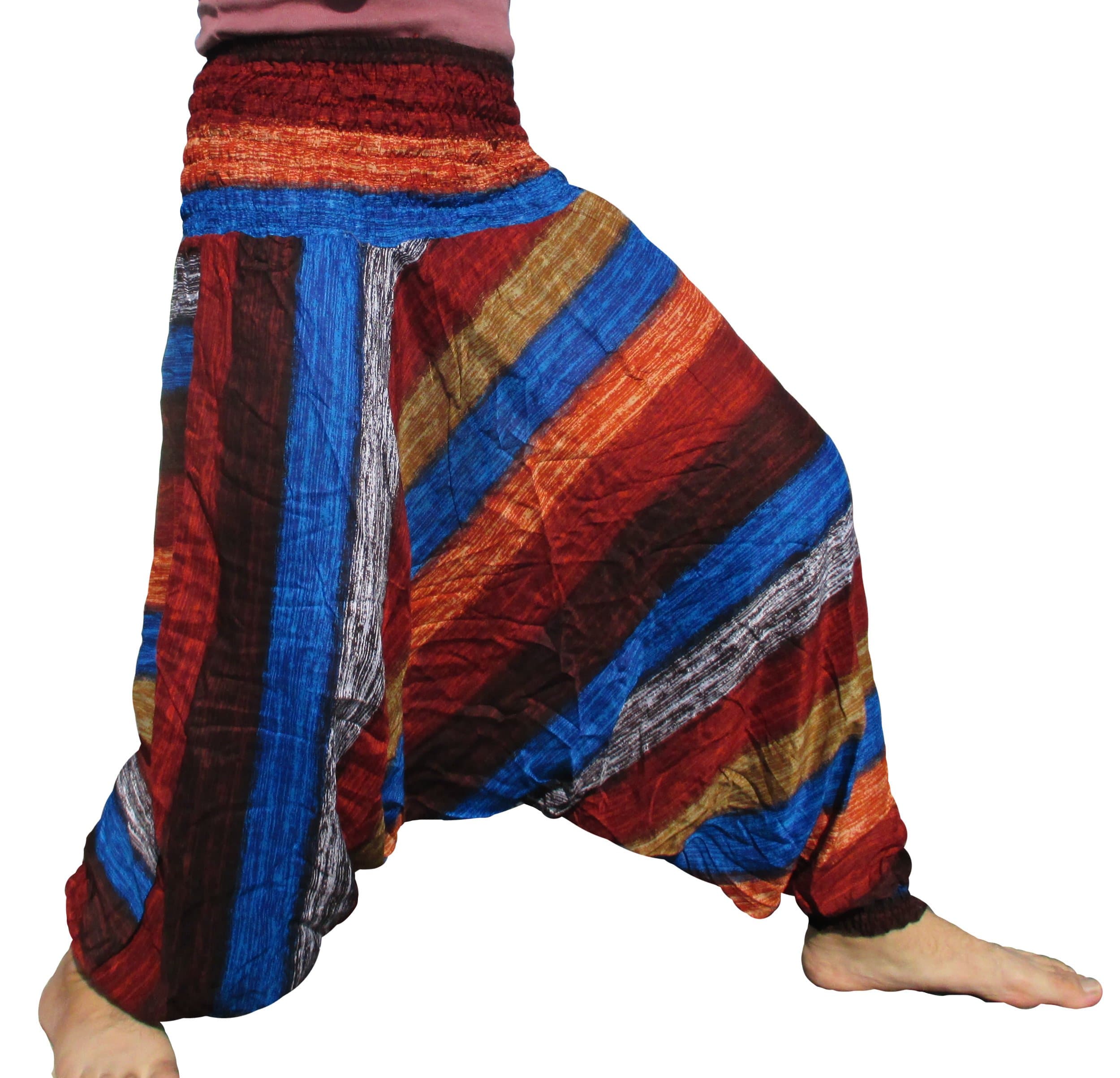 Rayon Smock Top Fabric Artwork Harem Hippie Jumpsuit Aladdin Pants