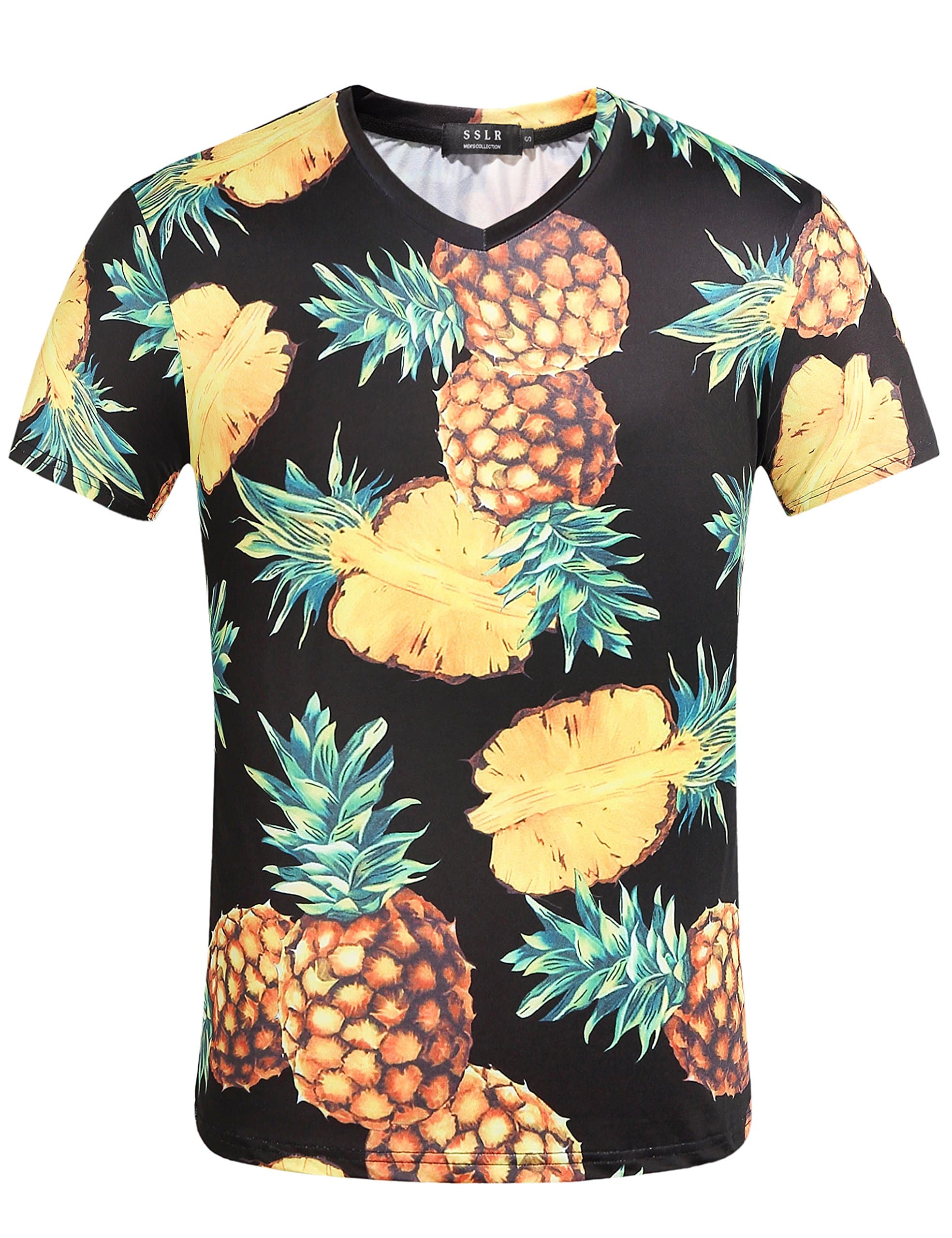 SSLRMens Hawaiian Shirts Casual Print Short Sleeve T Shirt for Men