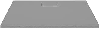 vidaXL Shower Base Tray SMC Grey 90x80 cm - Durable, Skid- Bathroom Base with Low Entry Threshold