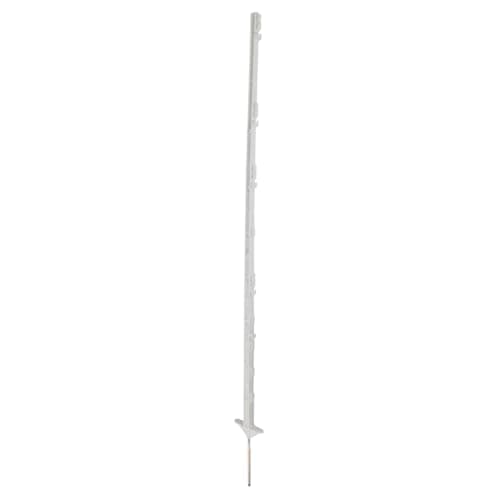 156cm Poly Post Extra Tall 5FT Plastic Fencing Stake | Reinforced Mobile Electric Fence Poles Ideal for Horse Paddocks Equestrian (White, Pack of 20)