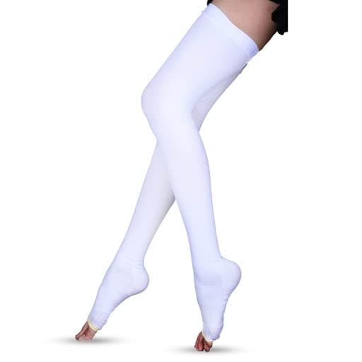 Sorgen Above Knee Anti Embolism (AES) DVT Stockings, (XXL), White, 1 Pair