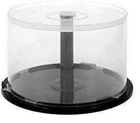 10 x 50 Empty CD DVD Cakebox Storage Tub Plastic Case for DVD CD Bluray Discs Spindle cake box (Holds 500 discs)