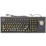 iOne Scorpius 35 PU mechanical key switch keyboard with trackball mouse PS/2 Black